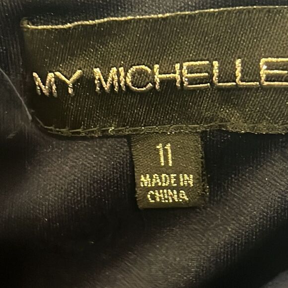 NWT My Michelle 2-Piece Halter Mermaid Blue Floral Formal Prom Dress - Size 11 - Picture 11 of 16